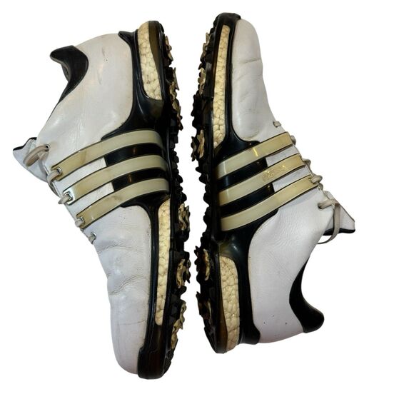 Adidas Tour360 Boost Golf Shoes Men’s Size 15 (Rare) White Leather - Spikes - Picture 11 of 12